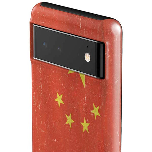 Chinese Flag Distressed Google Pixel 6 Case